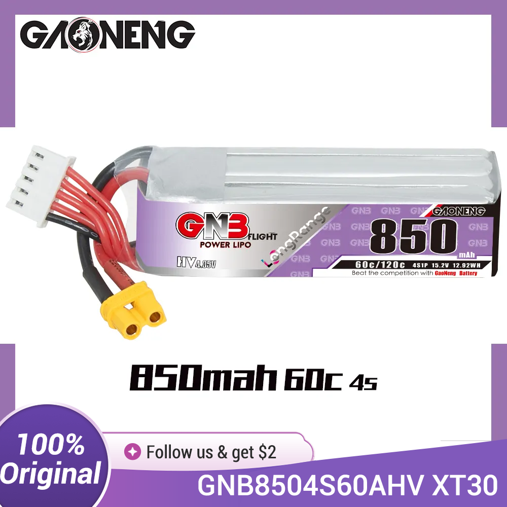Drone Battery 4S - Bateria GAONENG GNB LiPo 850mAh 4S