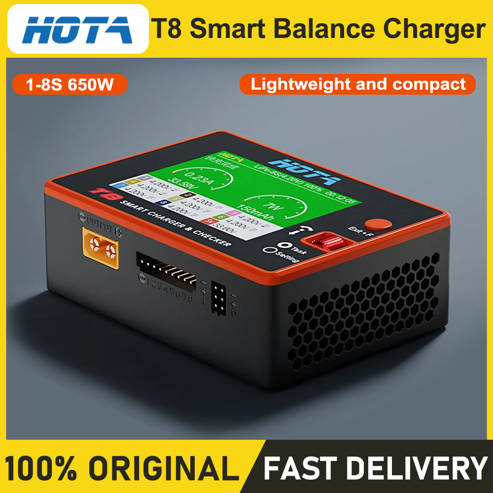 Drone Battery Smart - Carregador Inteligente HOTA T8 para Baterias