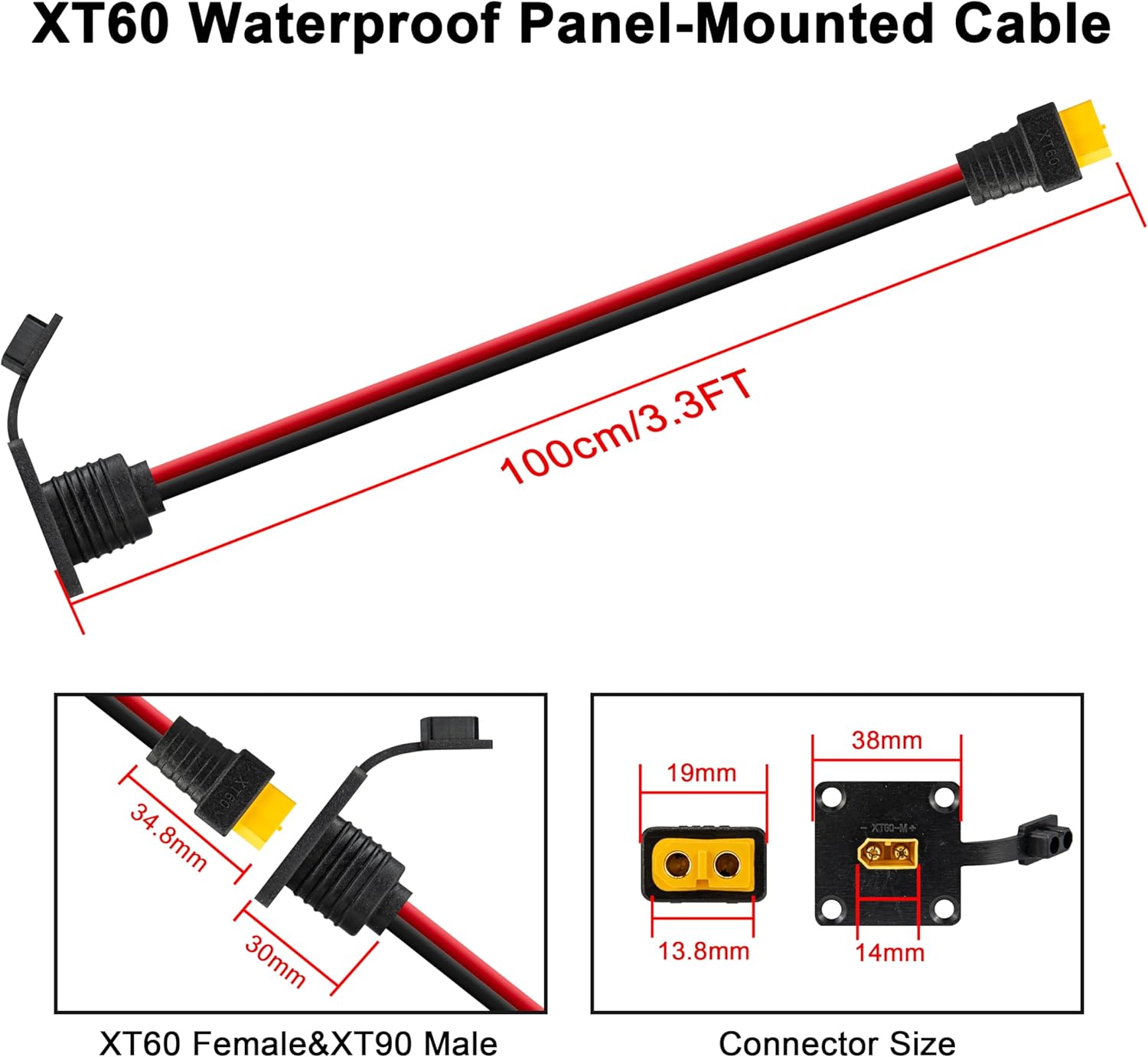 Cabo de Montagem em Painel JMU - Drone Battery Connector avaliação e preço